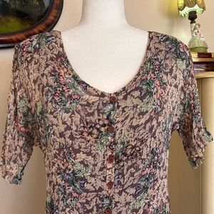 Vintage 90s Floral Maxi Dress | Cottagecore Romantic